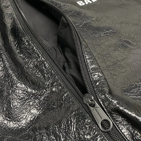 Auth BALENCIAGA Shopper Garment Tote Bag 811607 Black Lambskin - Tote Bag - Picture 15 of 16